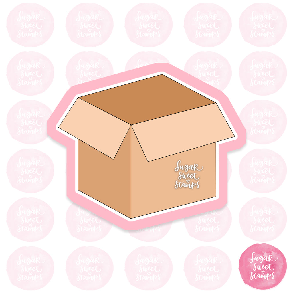 Open Cardboard Box Cookie Cutter 