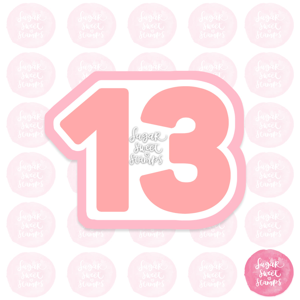 number thirteen numerical cookie cutter