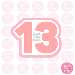 number thirteen numerical cookie cutter