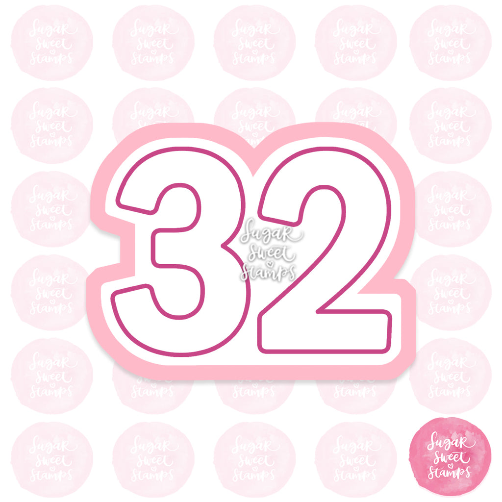age number thirty two custom cookie cutter