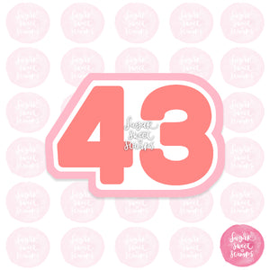 Number Forty Three age number birthday custom Cookie Cutter