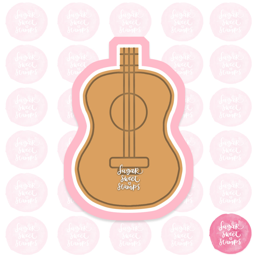 music acoustic guitar custom cookie cutters