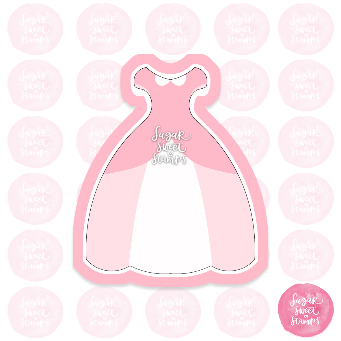 pink dress clothes custom cookie cutter