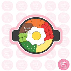 korean food bibimbap custom cookie cutter