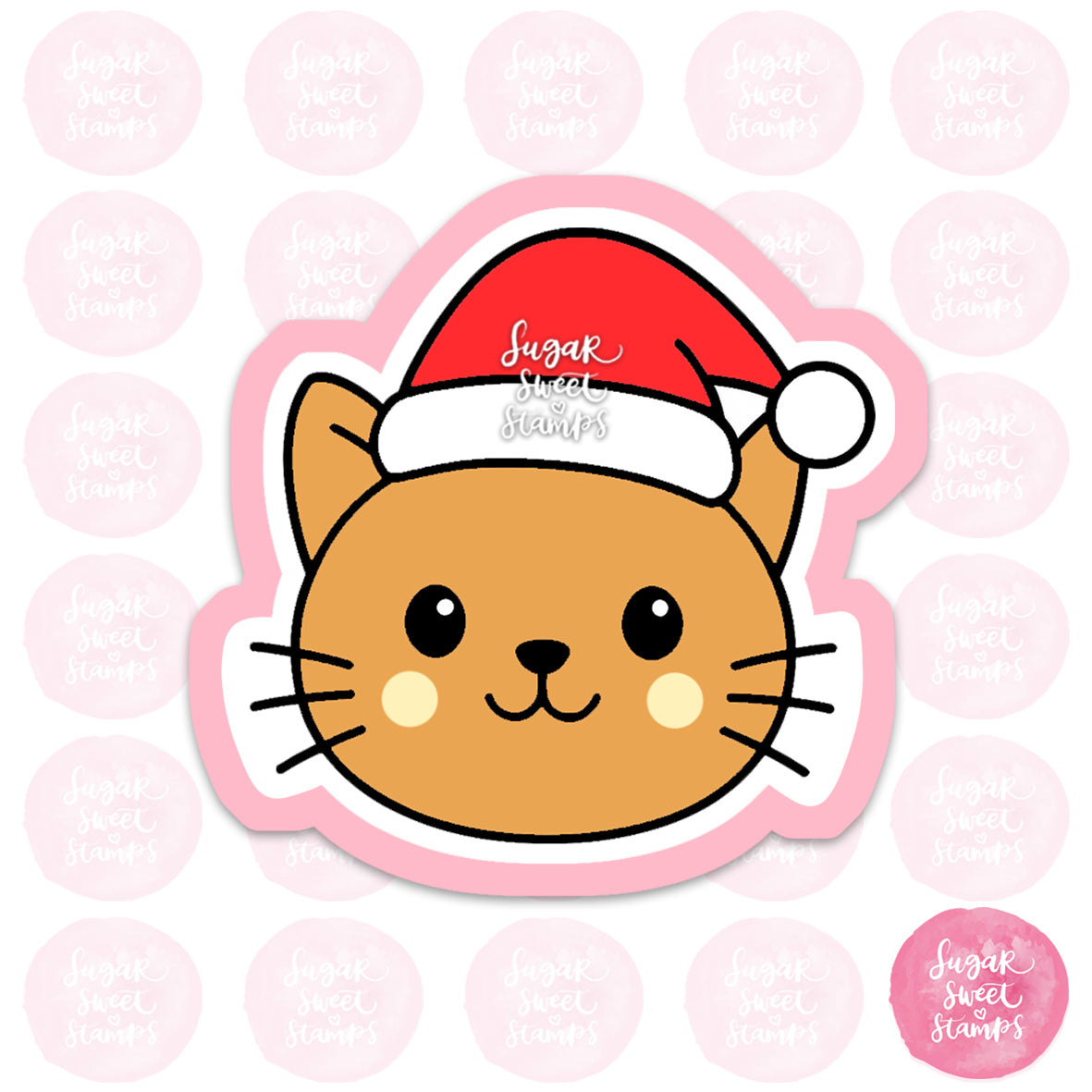 cute christmas cat cookie cutter