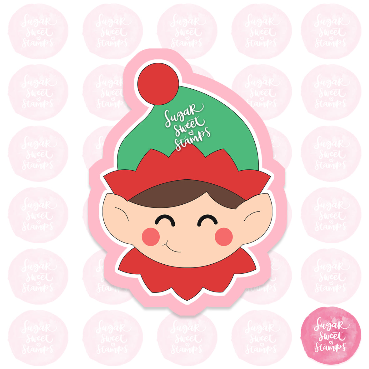 cute christmas santa elf custom cookie cutters