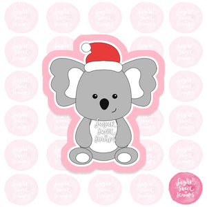 cute australian christmas koala custom cookie cutters