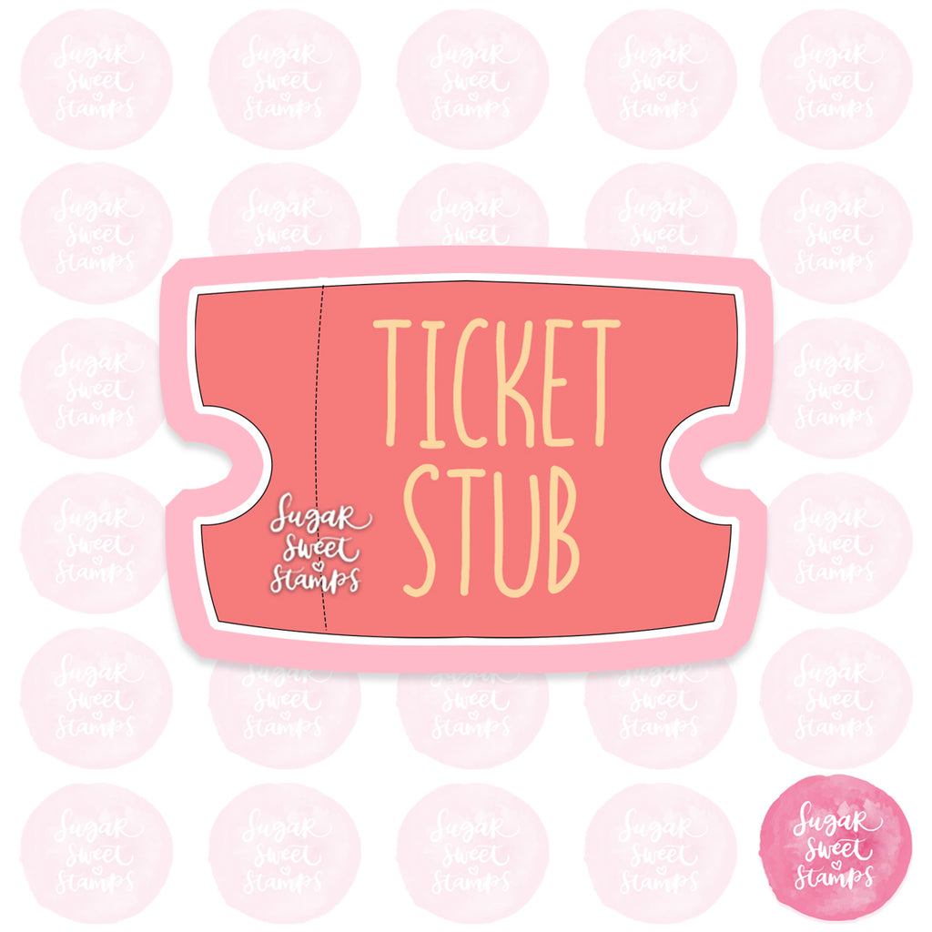 cute chubby ticket movie train stub custom 3d printed cookie cutters