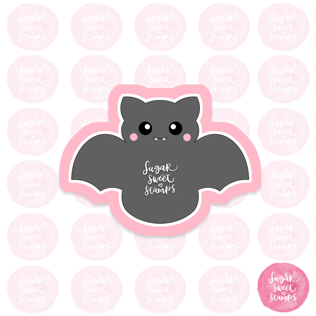 cute hallowen chubby bat custom cookie cutter