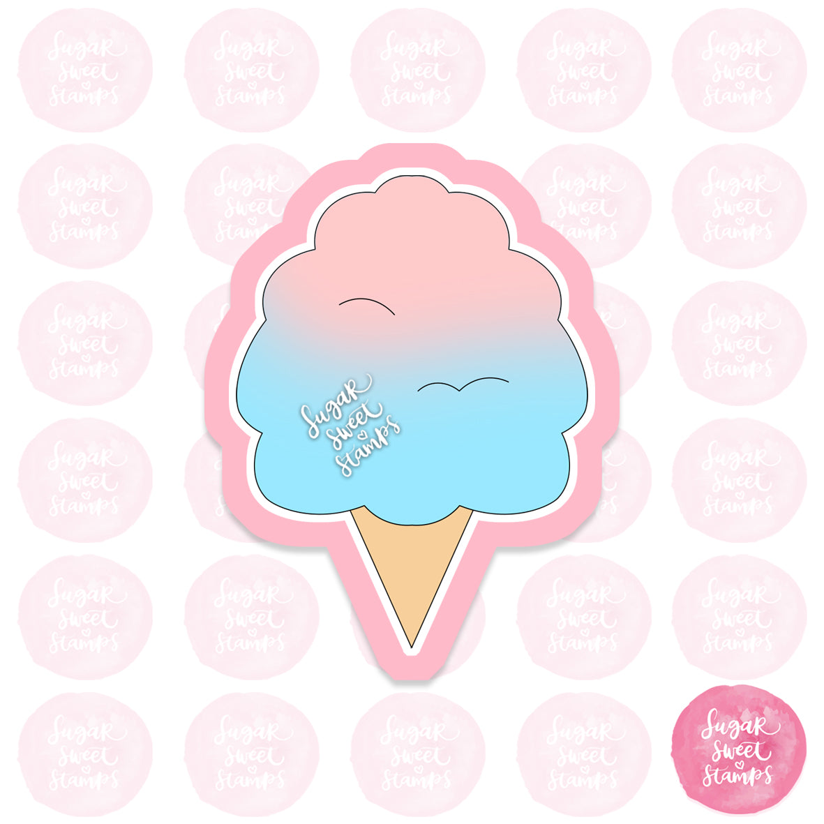 cotton candy circus festival carnival food custom cookie cutter