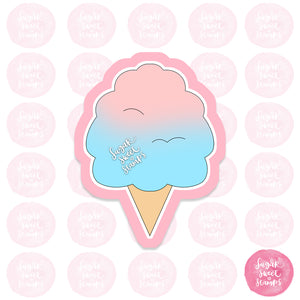 cotton candy circus festival carnival food custom cookie cutter