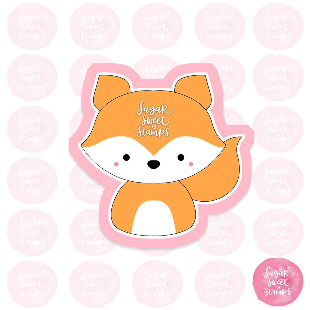 Cute fox animal custom 3d printed cookie cutters