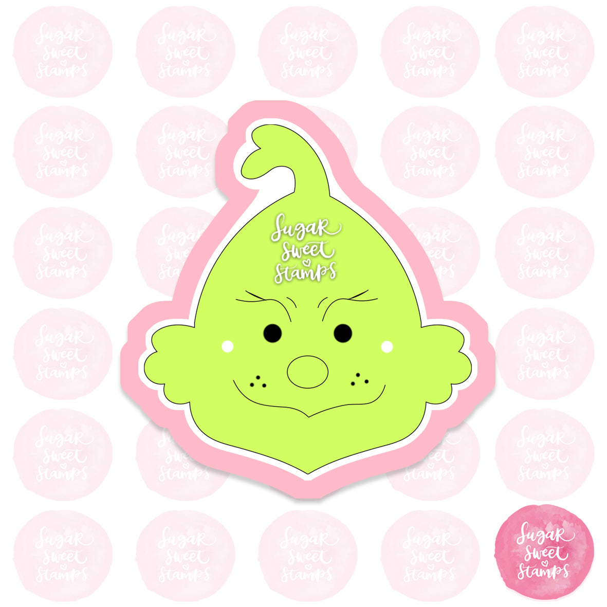 green christmas grinch custom cookie cutter