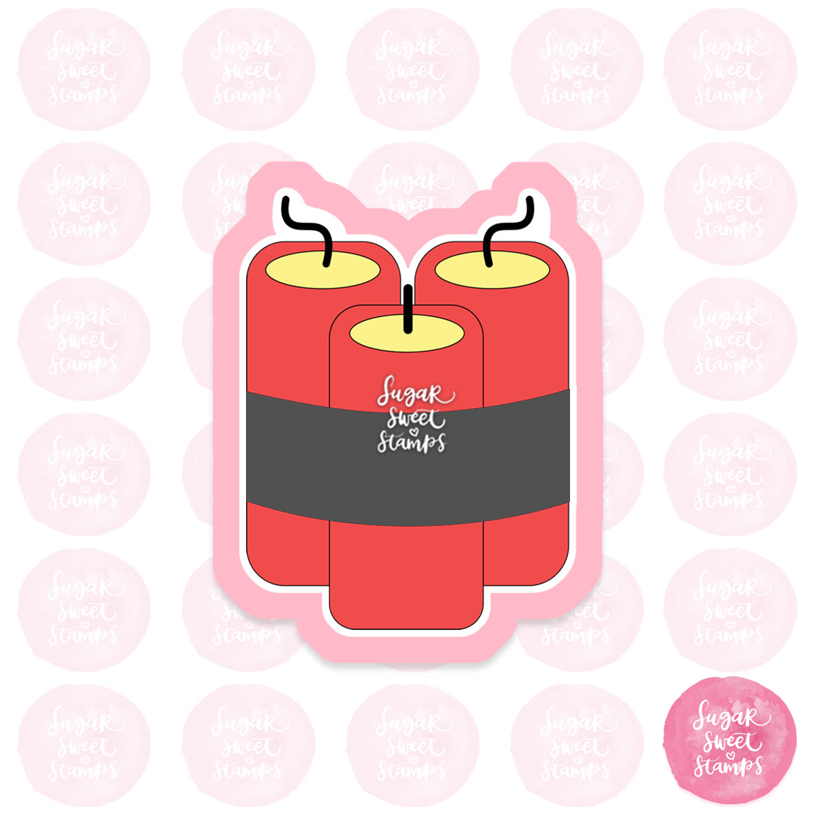 dynamite bundle bomb custom shape cookie cutter