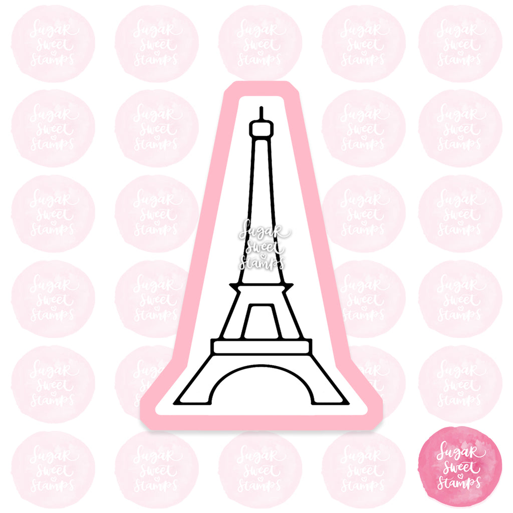landmark france french paris eiffel tower travel custom 3d printed cookie cutter