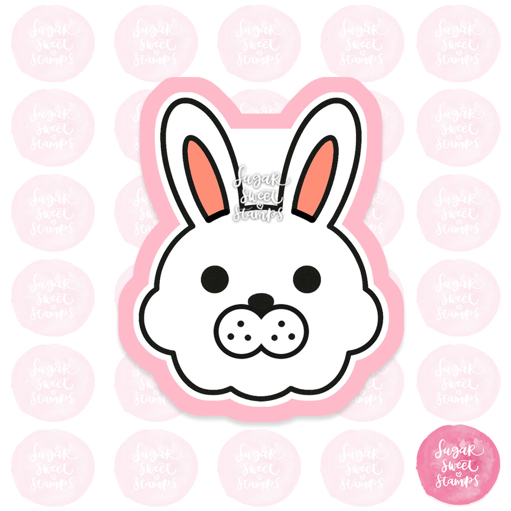 cute animal fluffy easter bunny custom cookie cutter
