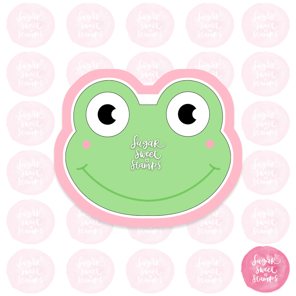 cute happy frog custom cookie cutters