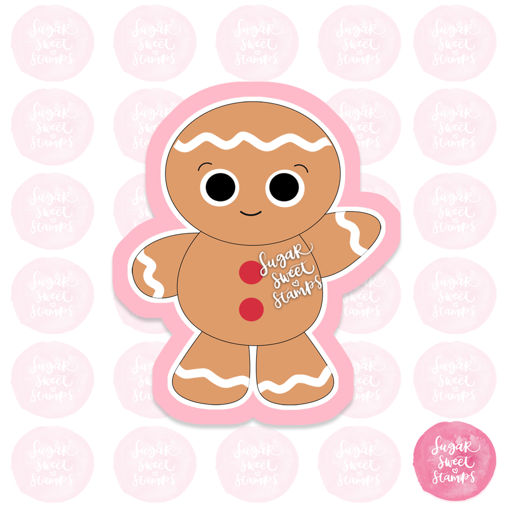 cute gingerbread man custom 3d printed cookie cutter