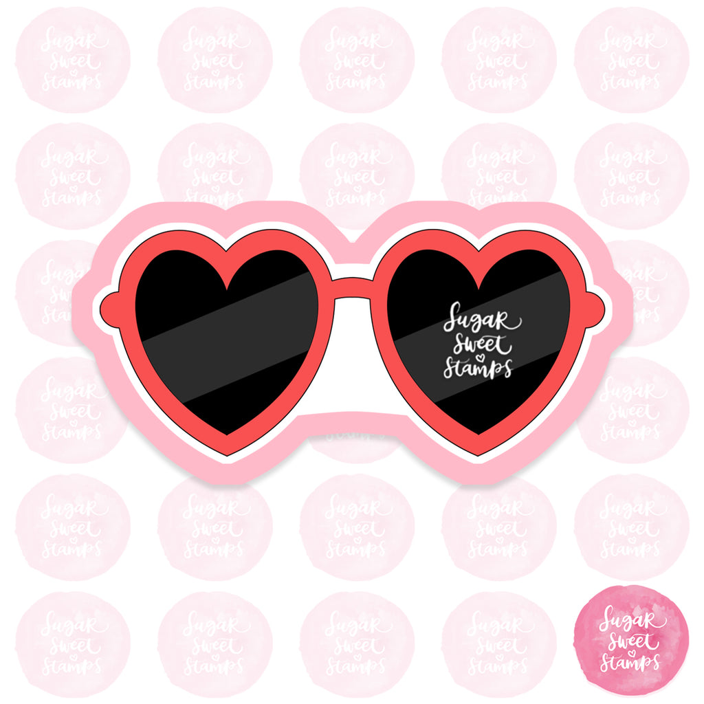 Heart Eye Sunglasses custom 3d printed cookie cutters