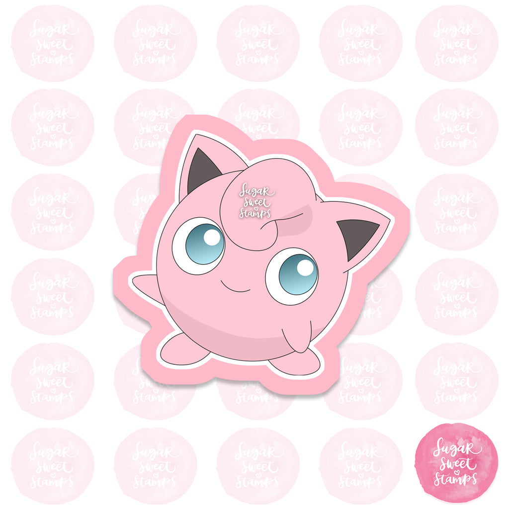 pink pocket monster jigglypuff pokemon custom 3d printed cookie cutter