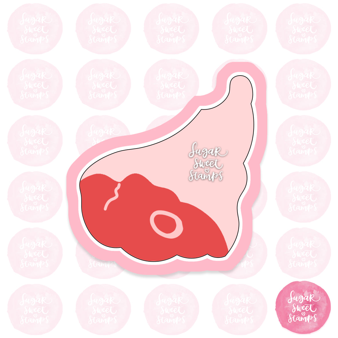 meat butcher leg of lamb food custom 3d printed cookie cutter