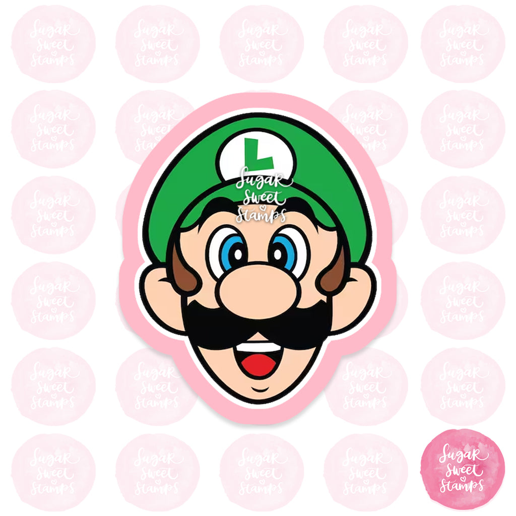 green video game mario luigi custom 3d printed cookie cutter