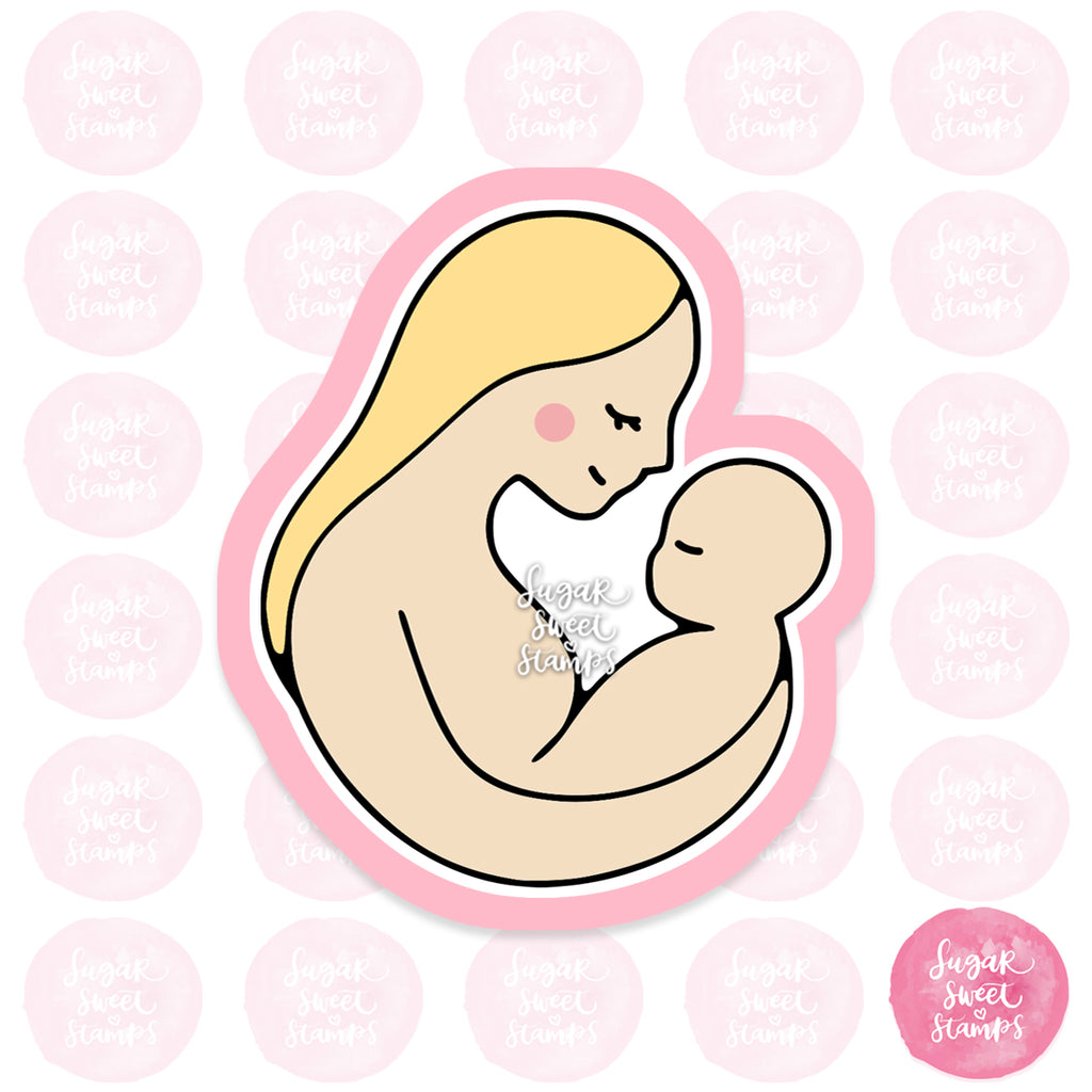 sweet baby mother's day custom cookie cutter