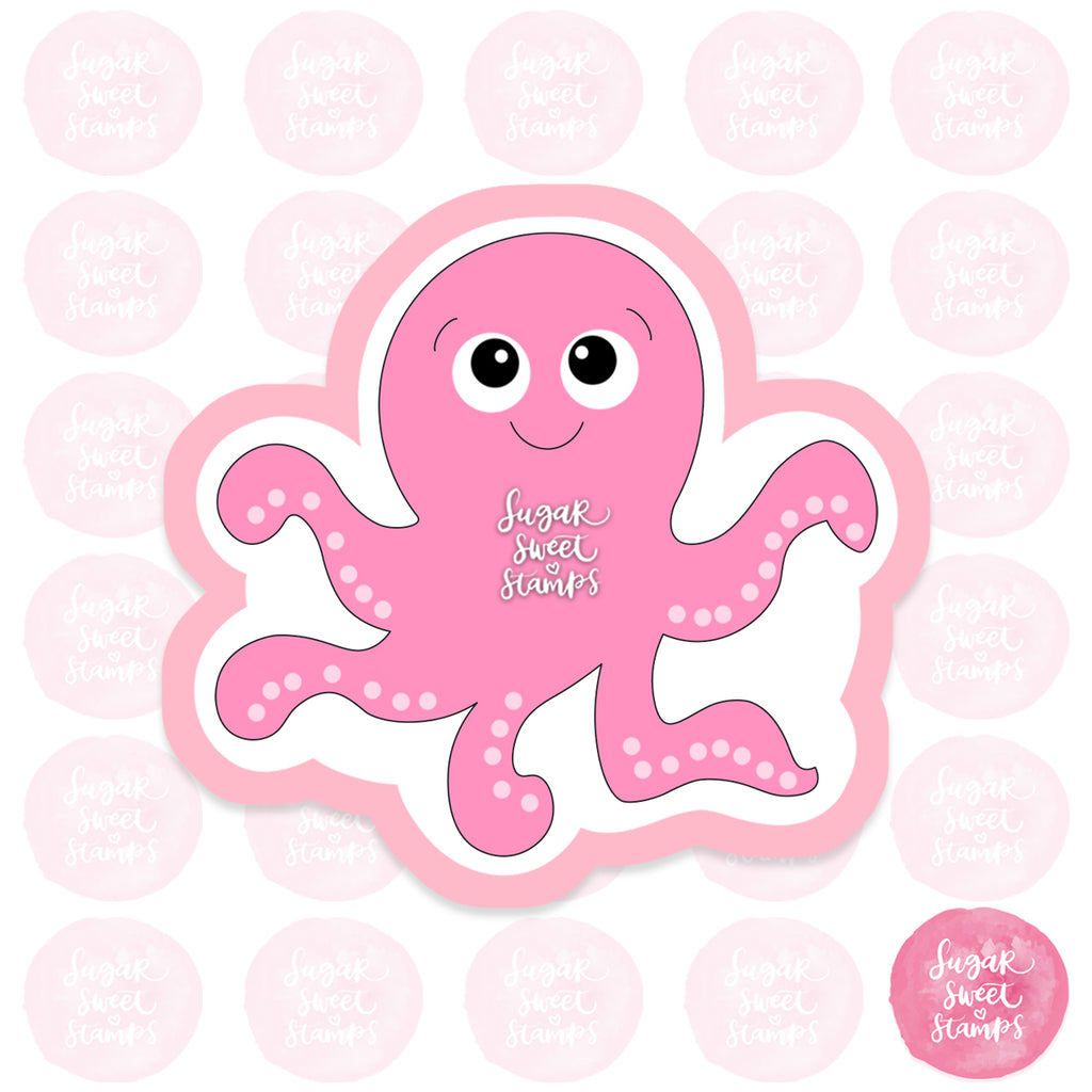cute octopus animal ocean sea creature custom cookie cutters