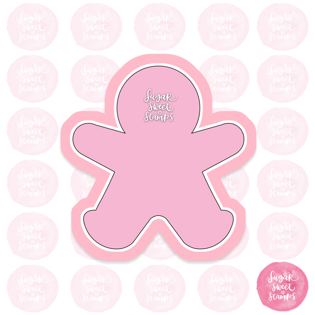 chubby person cut out custmo cookie cutter