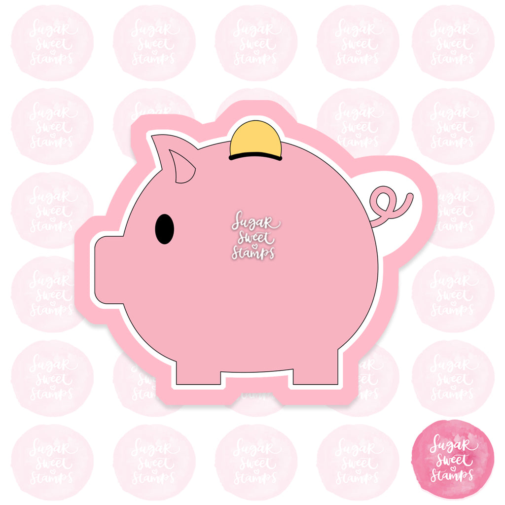 piggy bank money custom cookie cutter