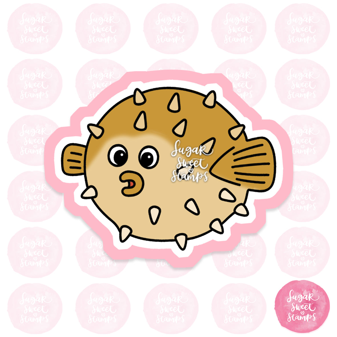cute animal pufferfish cookie cutter