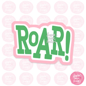 roar wording phrase letter custom cookie cutters