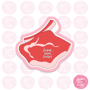Raw lamb chop meat butcher custom 3d printed cookie cutters