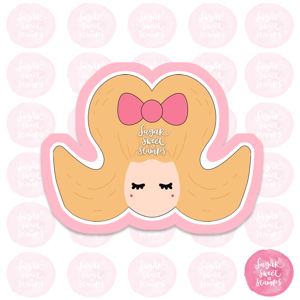 retro 60's girl hair fashion custom cookie cutter