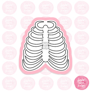 ribcage skeleton halloween custom cookie cutters