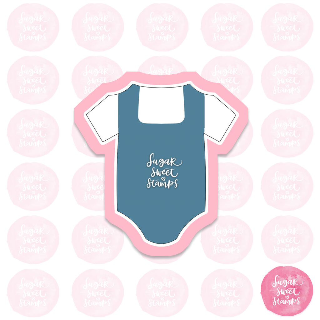 baby shower romper overalls custom cookie cutters