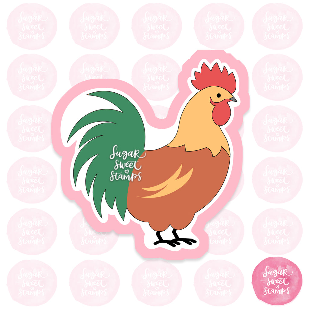 farm animal chicken rooster bird custom cookie cutter