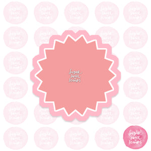 round starburst shape custom cookie cutter
