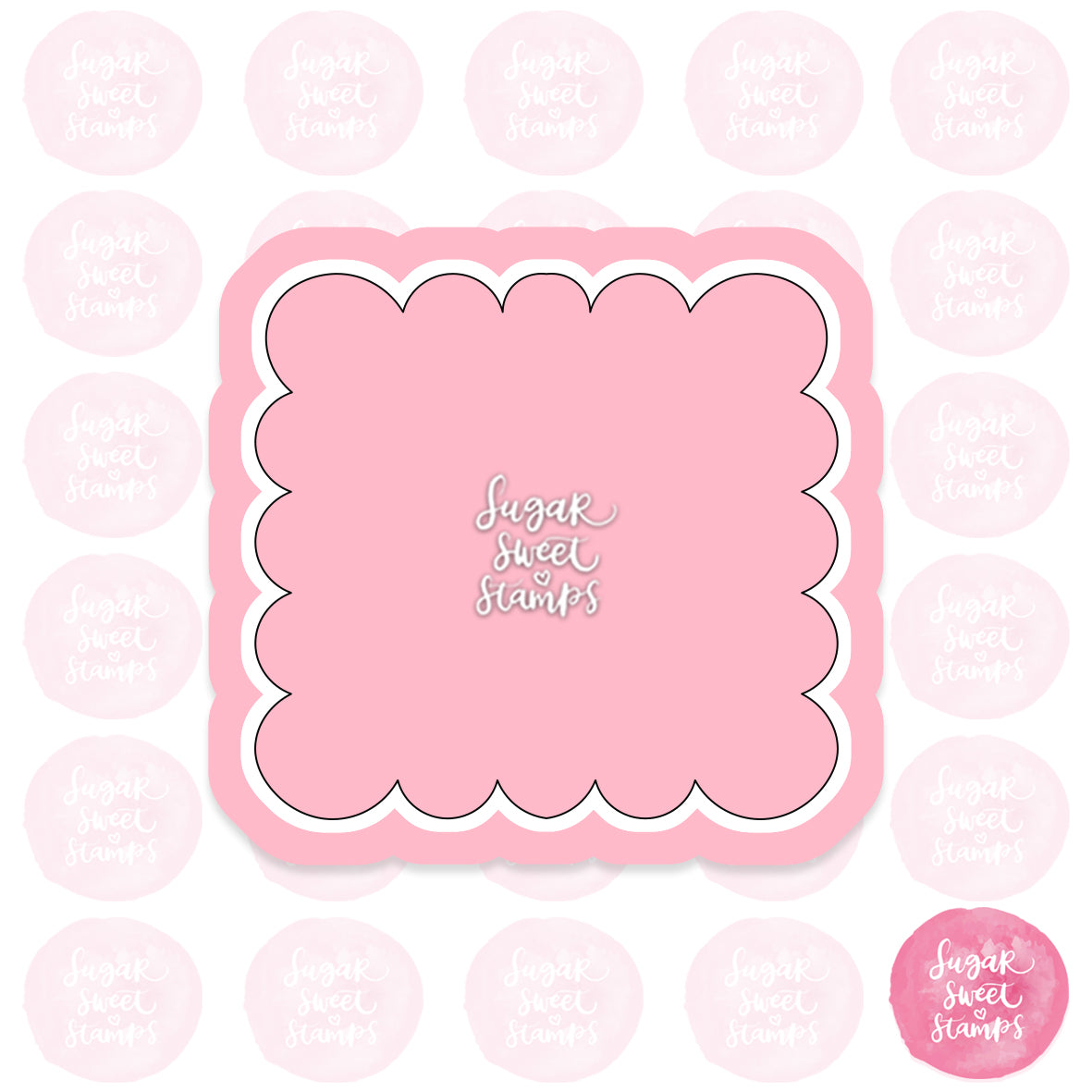 Scallop Edge Plaque custom cookie cutters 