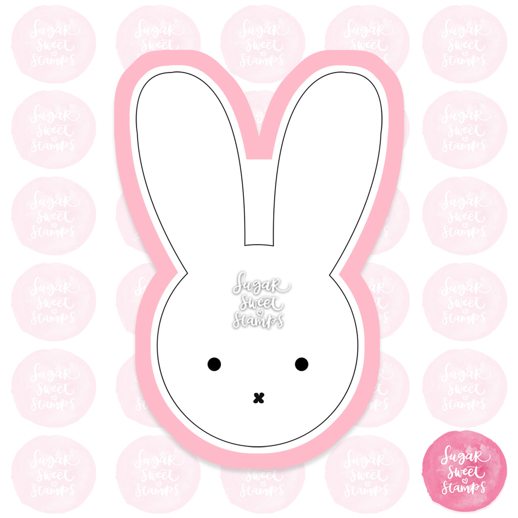 cute bunny head custom 3d printed cookie cutter