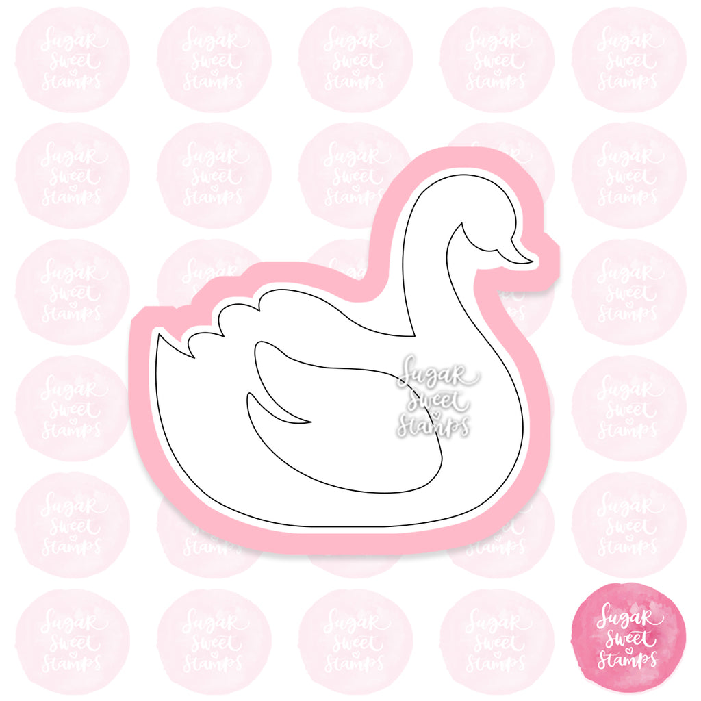 swan bird animal custom cookie cutter
