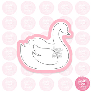 swan bird animal custom cookie cutter
