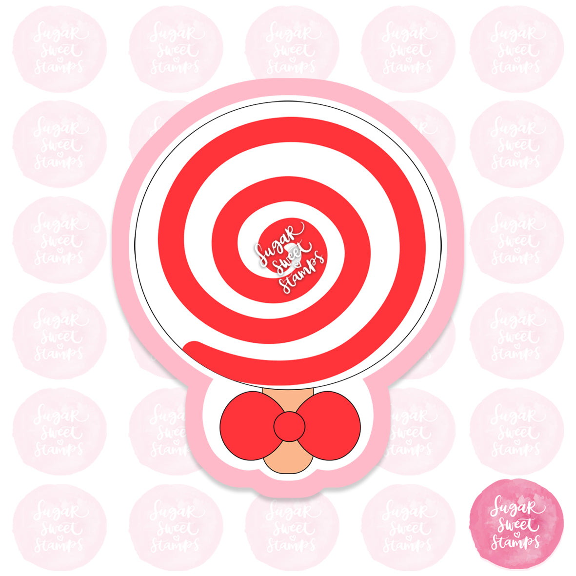 chubby lollipop sweet candy custom cookie cutter