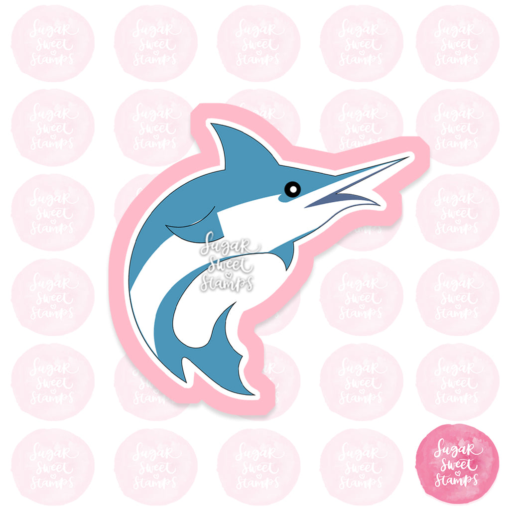 animal ocean swordfish custom cookie cutter