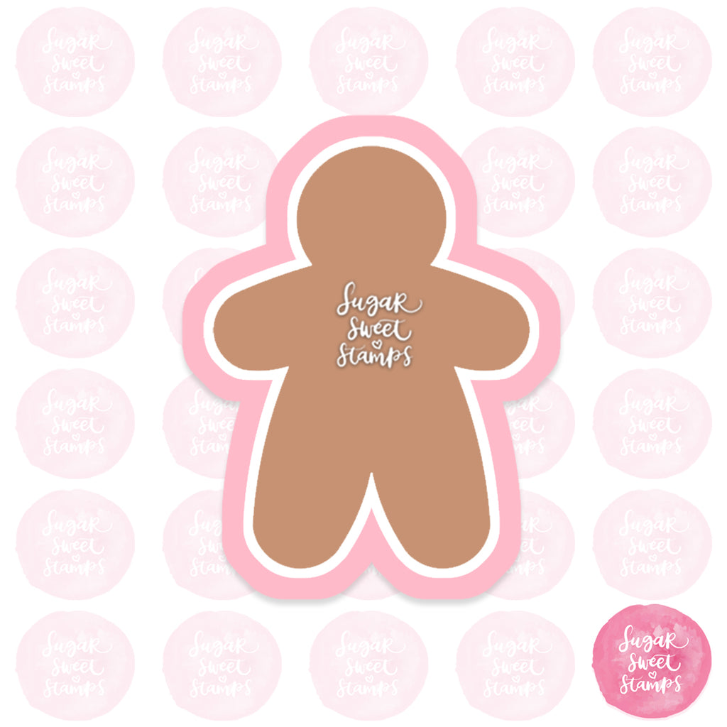 tall gingerbread person shape custom cookie cutter