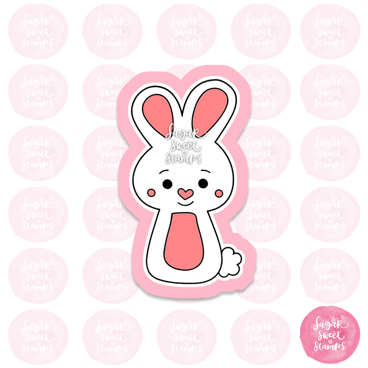 cute easter cartoon bunny rabbit custom cookie cutter