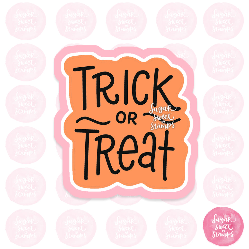 trick or treat halloween wording cookie cutter