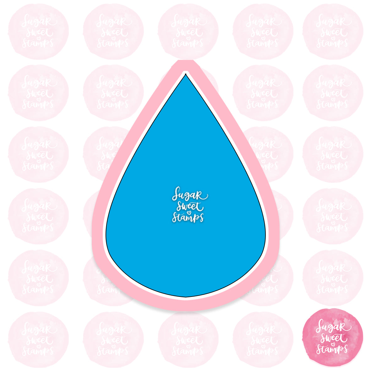 water droplet shape custom cookie cutter