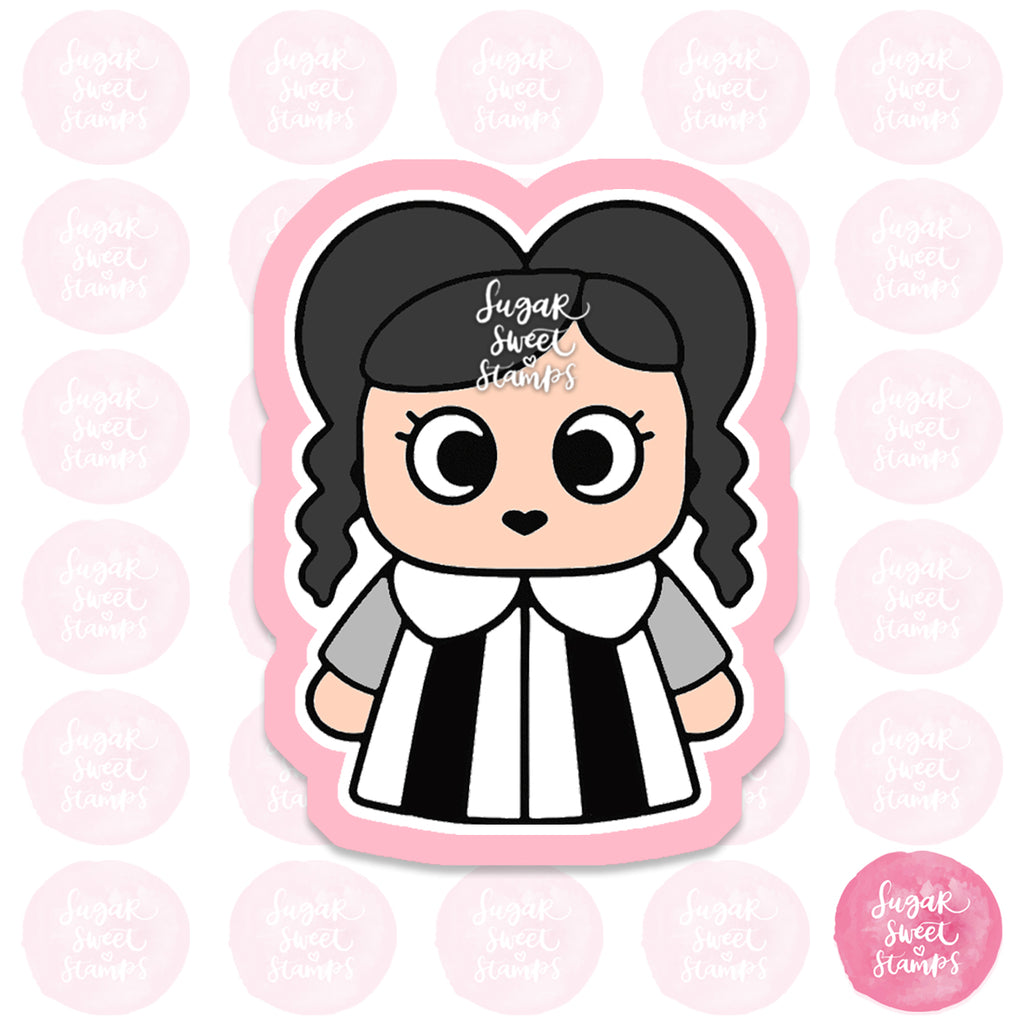 cute goth girl custom cookie cutter