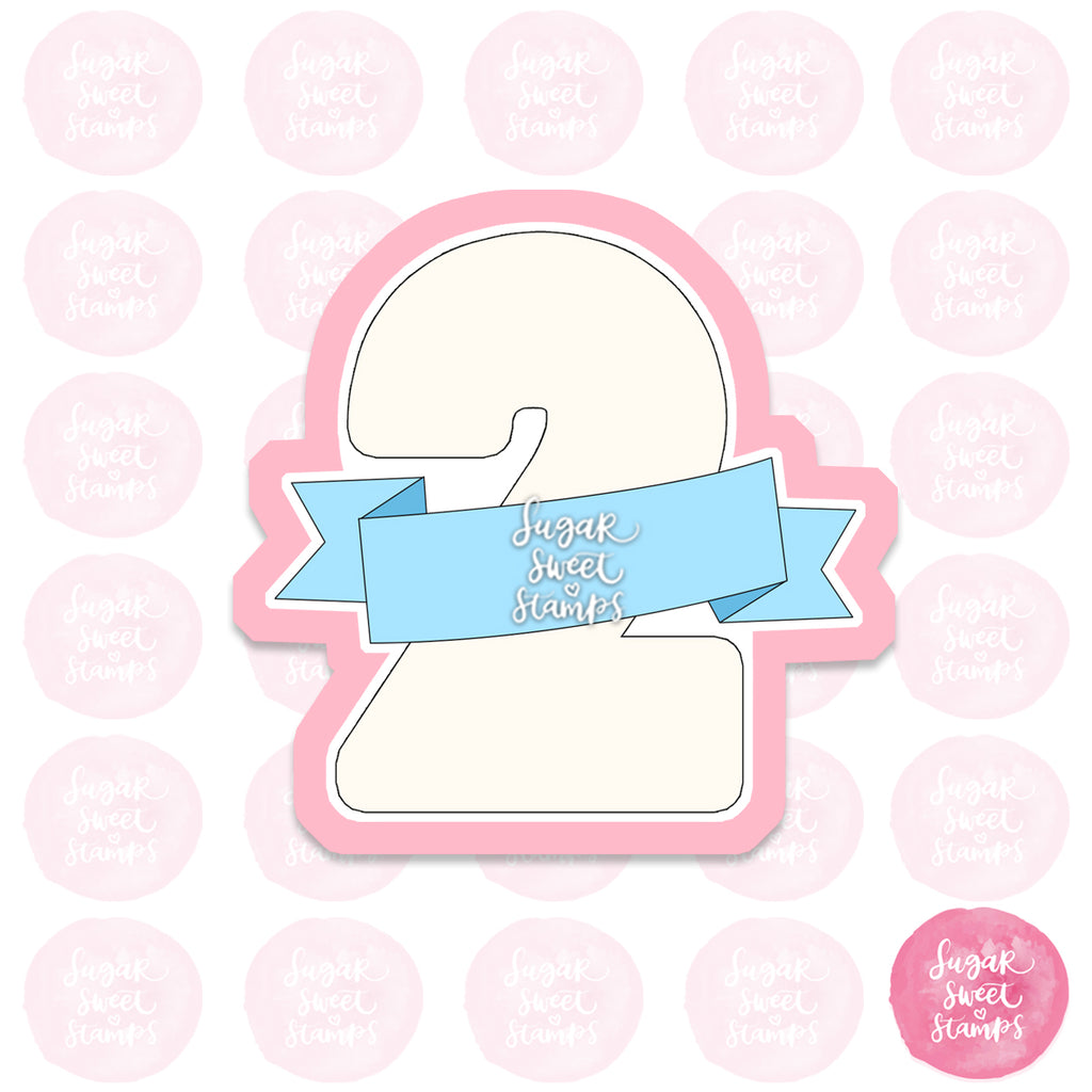 2 year old birthday bash with banner custom 3d printed cookie cutter